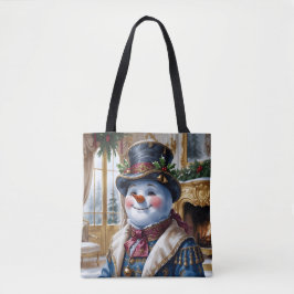 Viktorianisches Snowman Weihnachtsdesign Tasche
