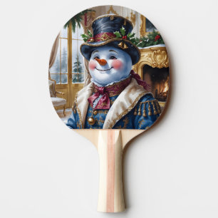 Viktorianisches Snowman Weihnachtsdesign Tischtennis Schläger