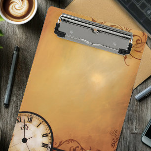 Viktorianisches Steampunk-Paar Eleganz Romantik Mini Klemmbrett