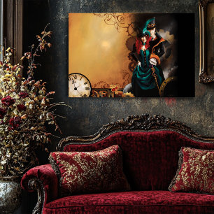 Viktorianisches Steampunk-Paar Poster