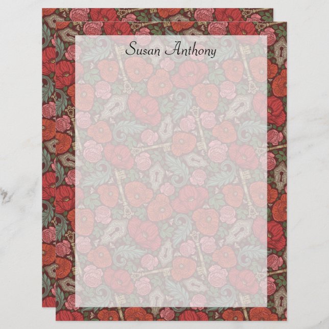 Viktorianisches Steampunk-Papier mit alten Festste (Vorne/Hinten)