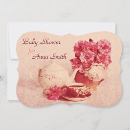 Viktorianisches Tee-Party - Babydusche einladen Einladung