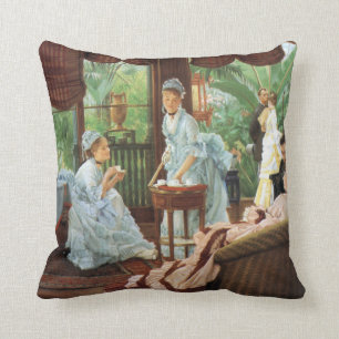 Viktorianisches Tee-Party James Tissot Kissen