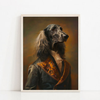 Viktorianisches Tierporträt, gekleidete Hunde-Druc Poster