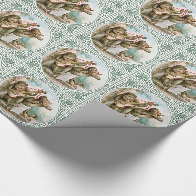 Viktorianisches Verpackungs-Papier - musikalische Geschenkpapier (Ecke)