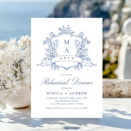 Viktorianisches Verziertes Wappen PROBE DINNER QR- Einladung