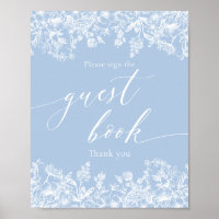 Viktorianisches Vintage-Blumen-Gästebuch-Schild in