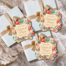 Viktorianisches Vintages Blumenmuster Vielen Dank