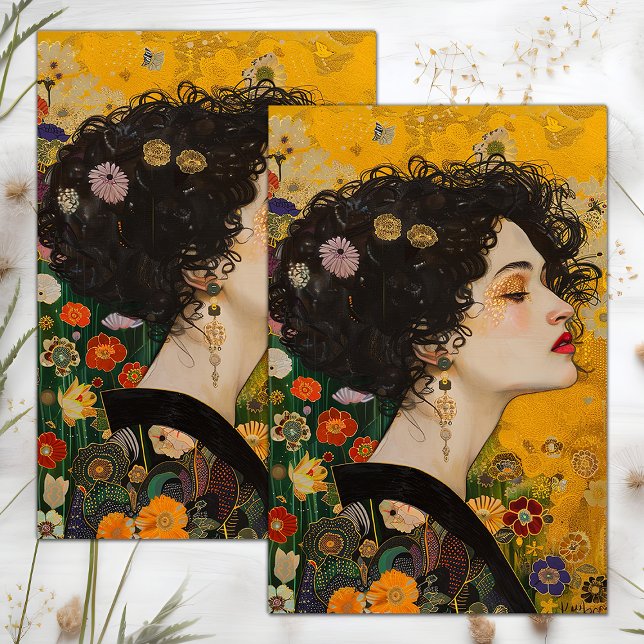 VIKTORIANISCHES VINTAGES LADY DECOUPAGE TISSUPAPIE SEIDENPAPIER (VICTORIAN VINTAGE LADY DECOUPAGE TISSUE PAPER)