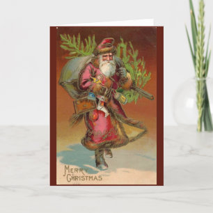 Viktorianisches Vintages Retro-Weihnachten Feiertagskarte