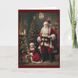 Viktorianisches Vintages Retro-Weihnachten Feiertagskarte