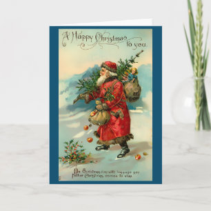 Viktorianisches Vintages Retro-Weihnachten Feiertagskarte