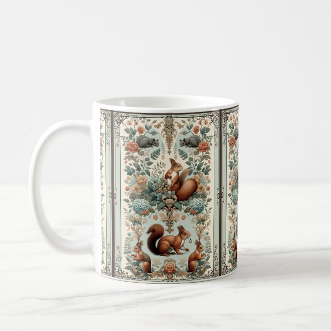 Viktorianisches Wald Eichhörnchen Tapestry Kaffeetasse (Links)