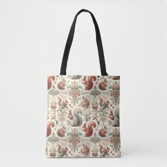 Viktorianisches Wald Eichhörnchen Tapestry Tasche (Vorderseite)