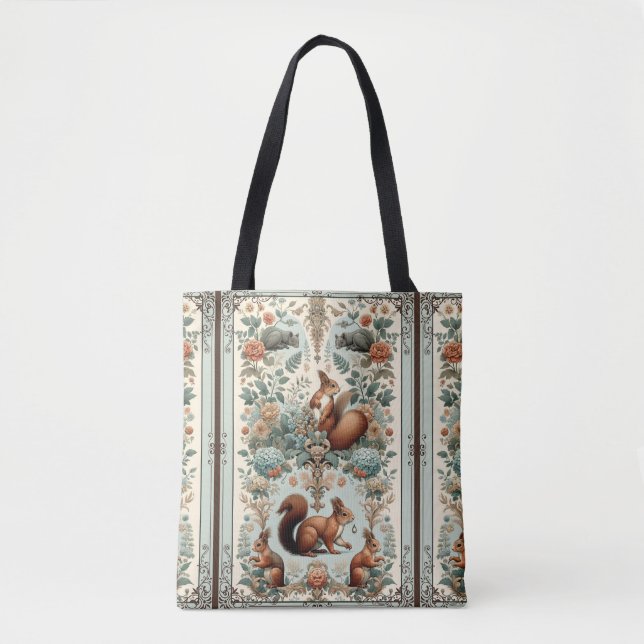 Viktorianisches Wald Eichhörnchen Tapestry Tasche (Vorderseite)