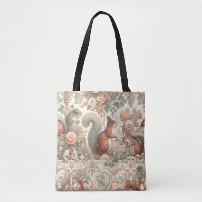 Viktorianisches Wald Eichhörnchen Tapestry Tasche (Vorderseite)