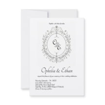 Viktorianisches Wappen Schwarzweiß-Monogramm