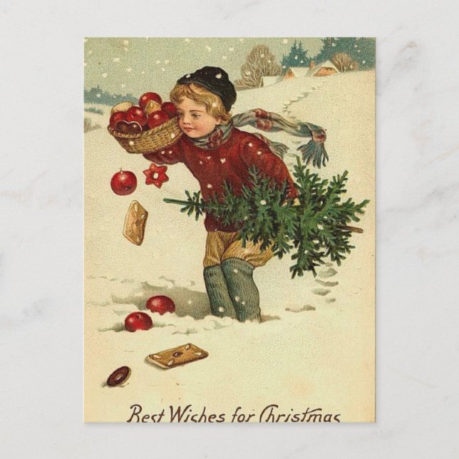 Viktorianisches Weihnachten Vintag Retro Art (Vorderseite)