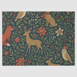 Viktorianisches Weihnachtsblumenmuster Seidenpapier