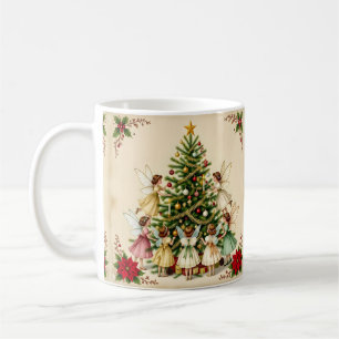 Viktorianisches Weihnachtsfeen-Treffen Kaffeetasse