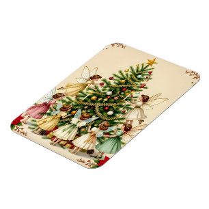 Viktorianisches Weihnachtsfeen-Treffen Magnet