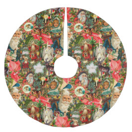 Viktorianisches Weihnachtsfest Polyester Weihnachtsbaumdecke