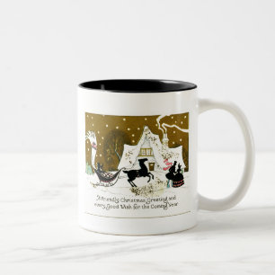 Viktorianisches Weihnachtsfest Zweifarbige Tasse