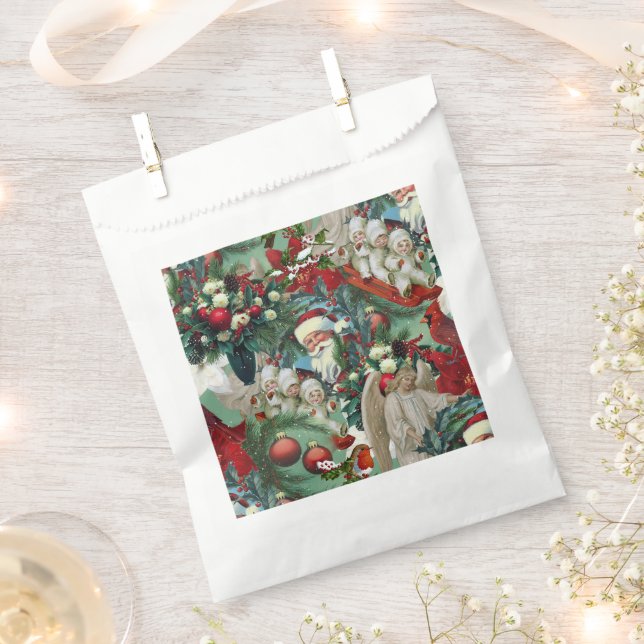 Viktorianisches Weihnachtsporträt Geschenktütchen (Ausgeschnitten)