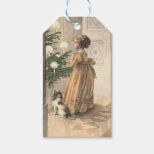 Viktorianisches WeihnachtsRetro Vintager Feiertag Geschenkanhänger