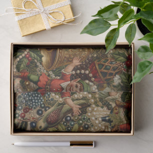 Viktorianisches Weihnachtsüberfluss-Geschenkpapier Seidenpapier