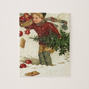 Viktorianisches WeihnachtsVintage Retro Kunst
