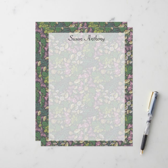 Viktorianisches Weißbuch zu Lila Schmetterlingen (Vorderseite/Rückseite Beispiel)