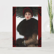 Viktorianisches Winterportrait Vintag