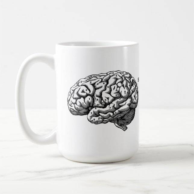 Viktorianisches Zeitalter des menschlichen Gehirns Kaffeetasse (Links)