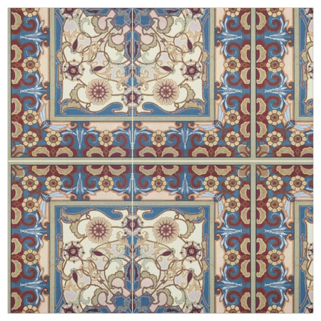 Viktorianisches Zeitalter Jugendstil-Dragonfly Blu Stoff (Muster)