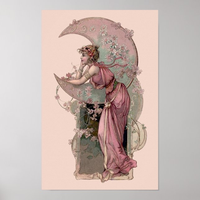 Viktorianisches Zeitalter Jugendstil Frauen und Ha Poster (Vorne)
