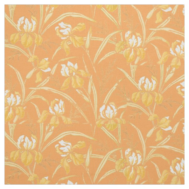 Viktorianisches Zeitalter Jugendstil Iris Blumenmu Stoff (Muster)