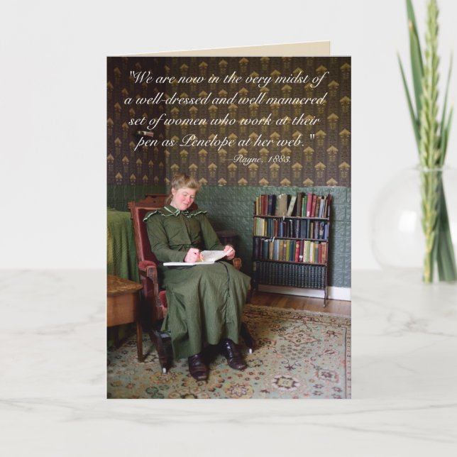 Viktorianisches Zitat - Schriftstellerin Karte (Vorderseite)