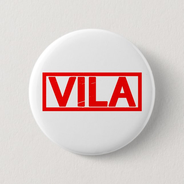 Vila Briefmarke Button (Vorderseite)