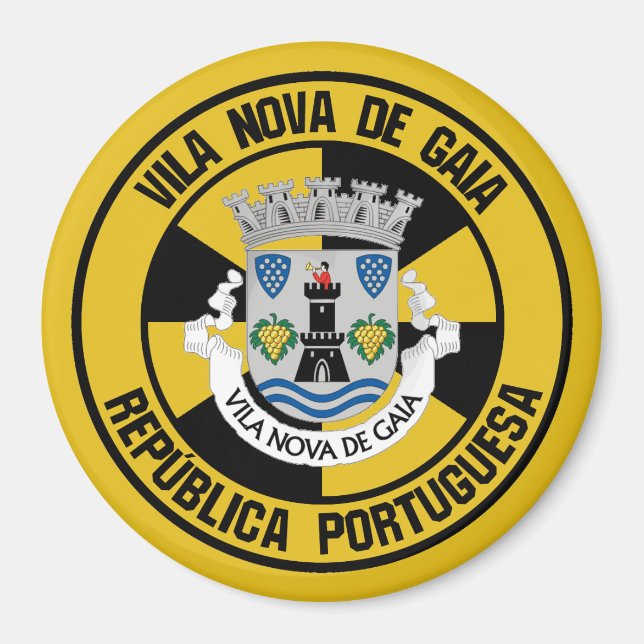 Vila Nova de Gaia RundEmblem Magnet (Vorne)