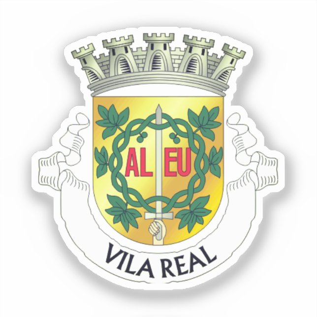 Vila Real, Portugal Aufkleber (Vorderseite)