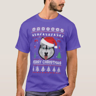 Vilain Sweat de Noël Husky Père Noël Joyeux Noël