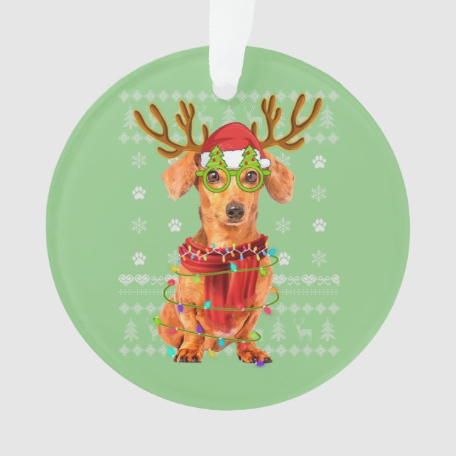 Vilaine lumière de Noël Dachshund Chien Chien Chie (devant)
