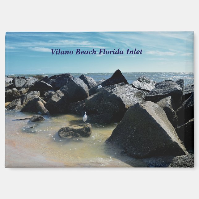 Vilano Beach, Florida Bucht Magnet (Vorderseite)