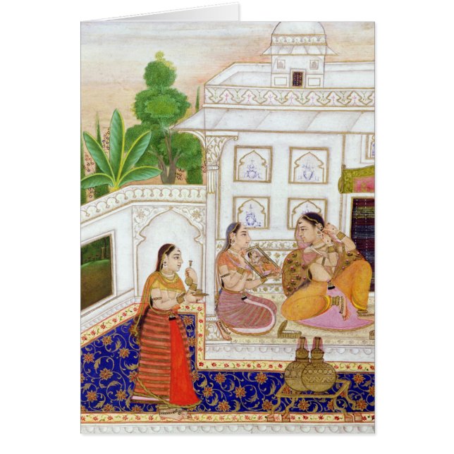 Vilaval Ragini: Frau an ihrer Toilette (Vorne)