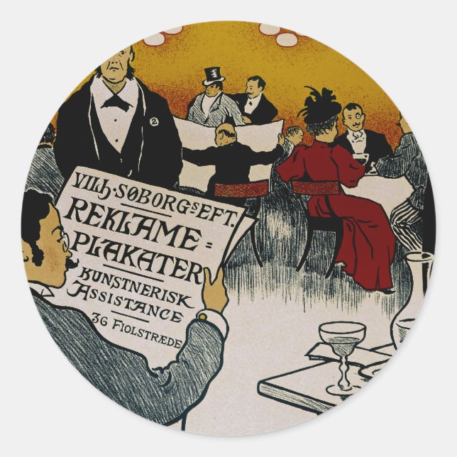 Vilhem Soborgs Nachfolger Runder Aufkleber (Vorderseite)