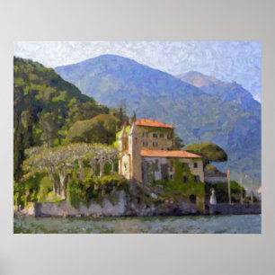 Villa Balbianello, affiche de Como de lac