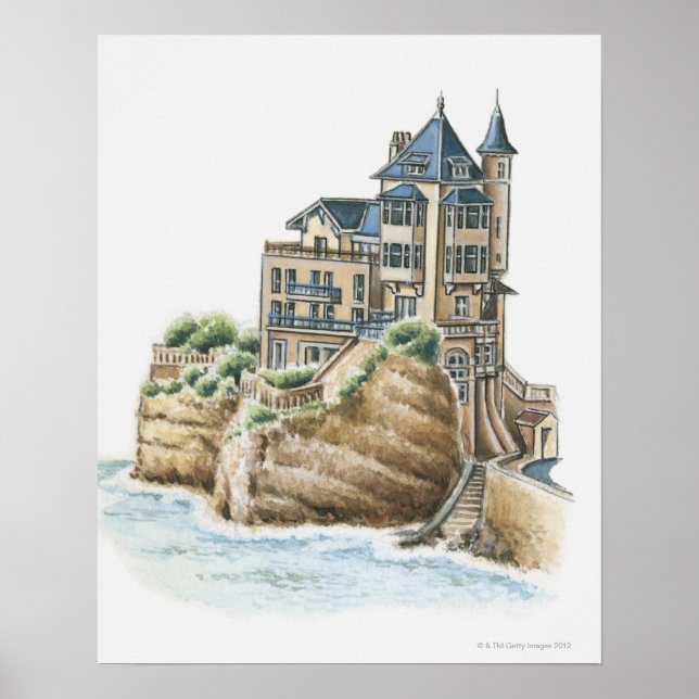Villa Belza, Biarritz, Frankreich Poster (Vorne)