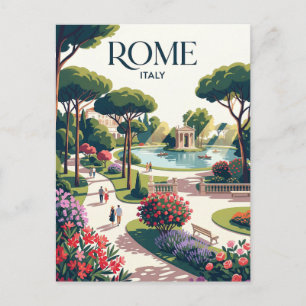 Villa Borghese Gärten Italien Postkarte