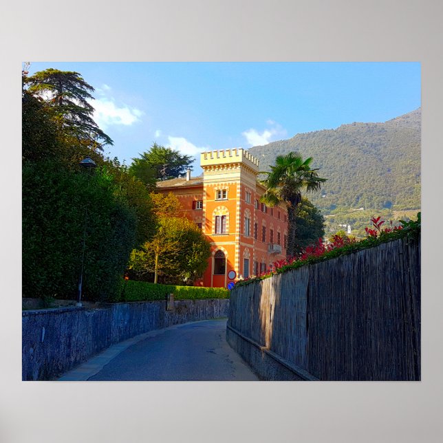 Villa de Herra Lenno See Como Italien Poster (Vorne)